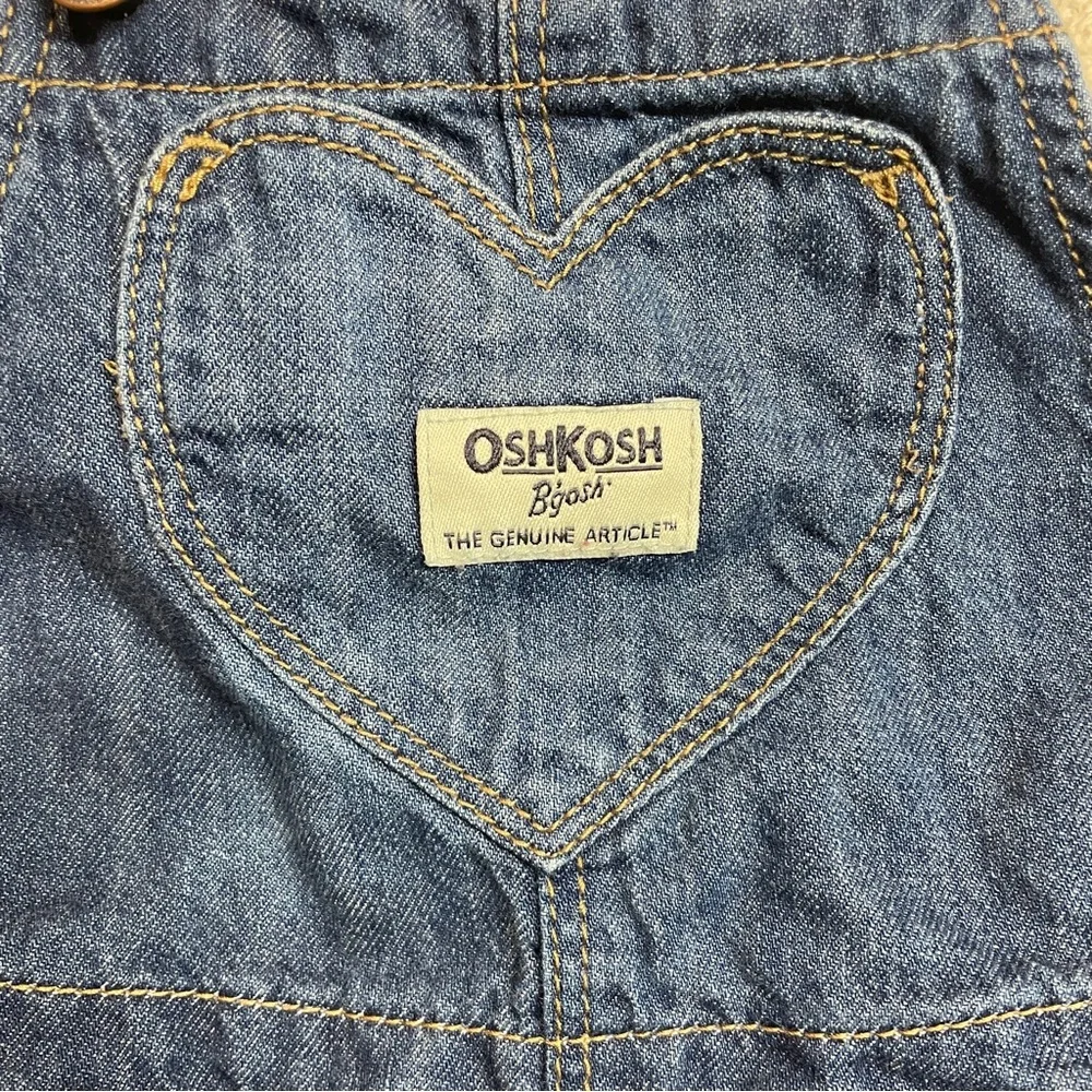 Oshkosh BGosh Vestback Buffalo Plaid Lined Overalls Heart Pocket Girls 18‎ mos